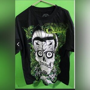 Sullen Art Collective Hombre Tattoo Machine Black 100% Cotton Tee Size Small